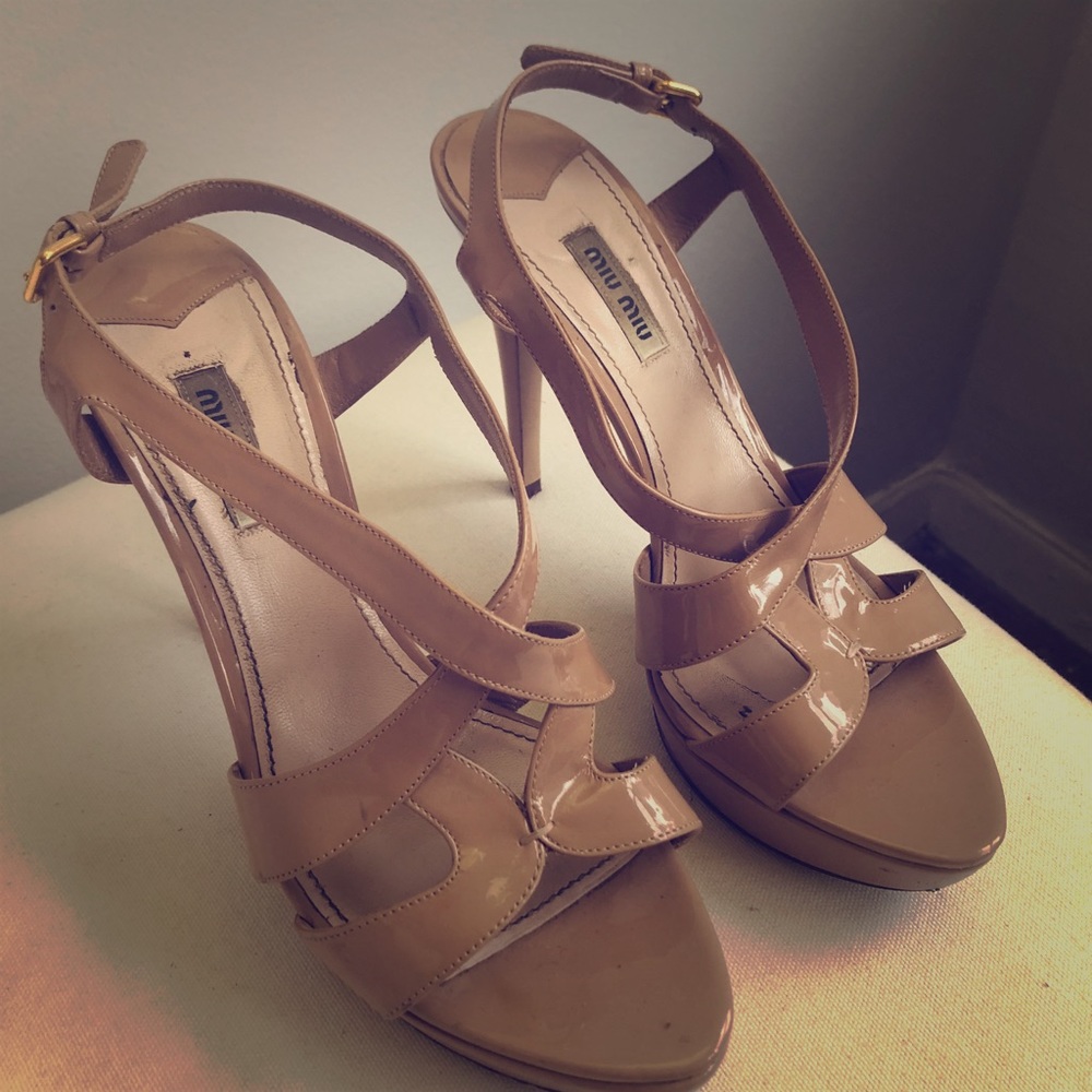Miu miu nude sandals